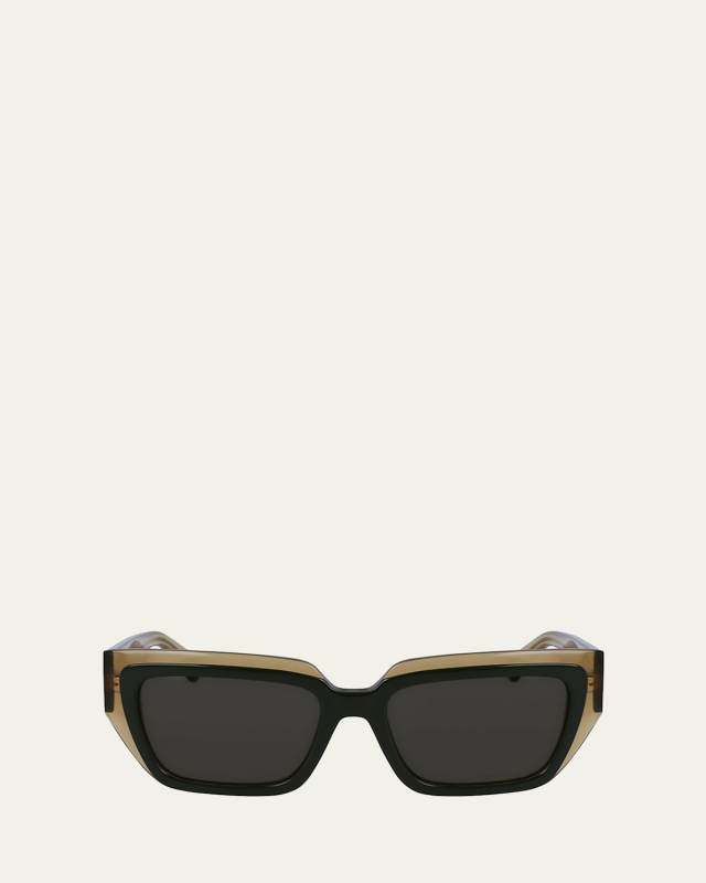 Logo Acetate Butterfly Sunglasses